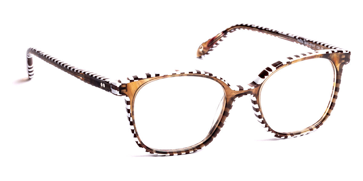 J.F. Rey® PA059 JFR PA059 9010 47 - 9010 Brown/Checkered Brown Eyeglasses