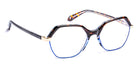 J.F. Rey® PA073 JFR PA073 2050 49 - 2050 Demi/Blue/Shiny Gold Eyeglasses