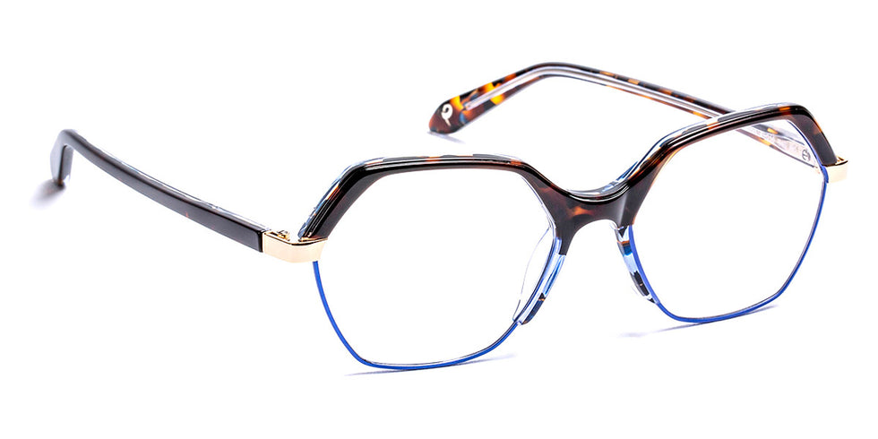 J.F. Rey® PA073 JFR PA073 2050 49 - 2050 Demi/Blue/Shiny Gold Eyeglasses