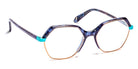 J.F. Rey® PA073 JFR PA073 2925 49 - 2925 Blue/Turquoise/Pink Gold Eyeglasses