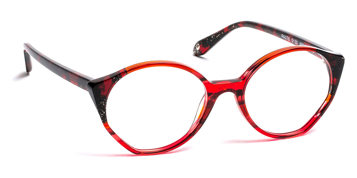 J.F. Rey® PA078 JFR PA078 0130 48 - 0130 Red/Demi Red Black Eyeglasses