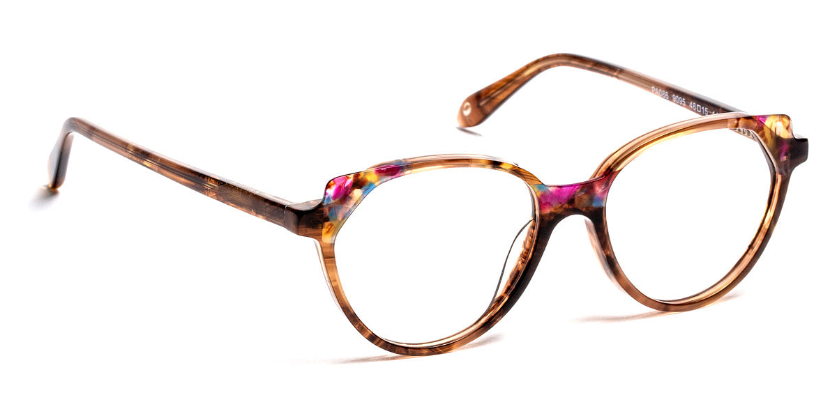 J.F. Rey® PA086 JFR PA086 9095 48 - 9095 Brown/Flowery Demi Eyeglasses
