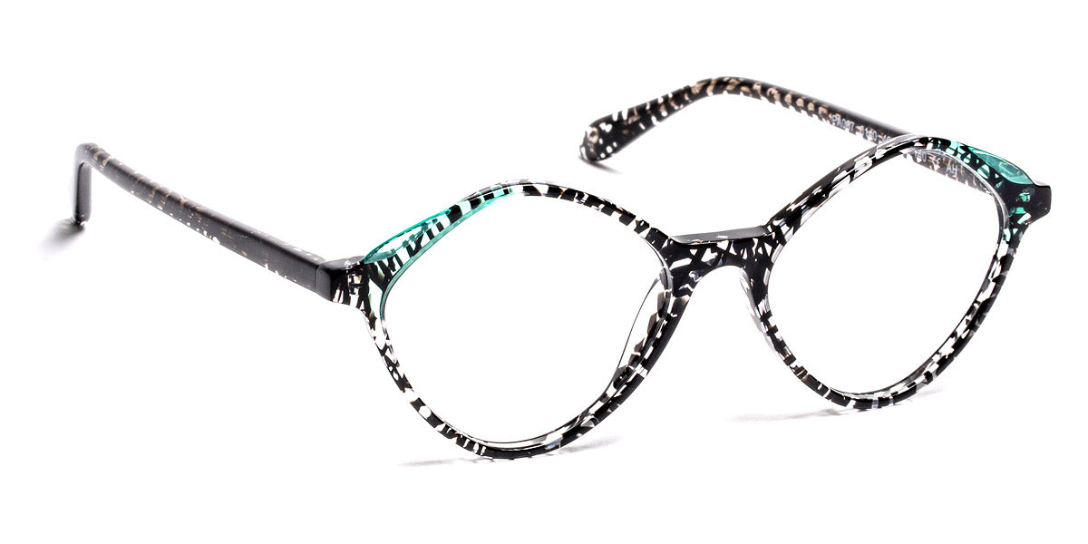 J.F. Rey® PA087 JFR PA087 0140 49 - 0140 Beautiful Black/Green Eyeglasses