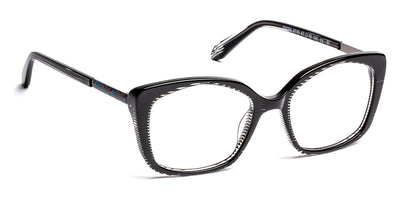 J.F. Rey® PA094 JFR PA094 0110 47 - 0110 Stripe Black/Shiny Gunmetal Eyeglasses