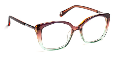 J.F. Rey® PA094 JFR PA094 4075 47 - 4075 Gradient Brown/Green/Shiny Gunmetal Eyeglasses