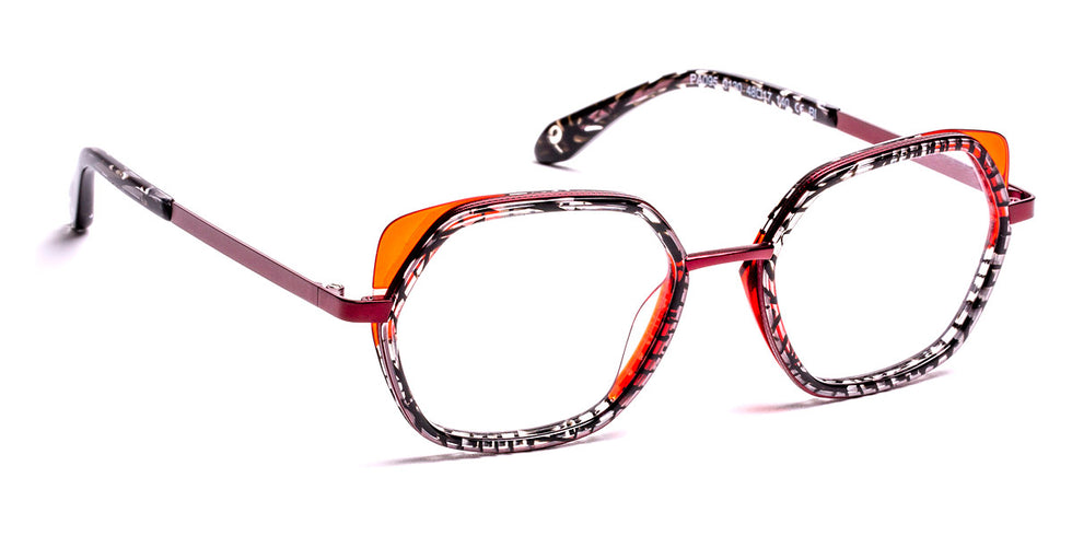 J.F. Rey® PA095 JFR PA095 0130 48 - 0130 Black Lace/Red Eyeglasses