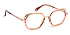 J.F. Rey® PA095 JFR PA095 1650 48 - 1650 Light Brown/Red Lace/Pink Gold Eyeglasses