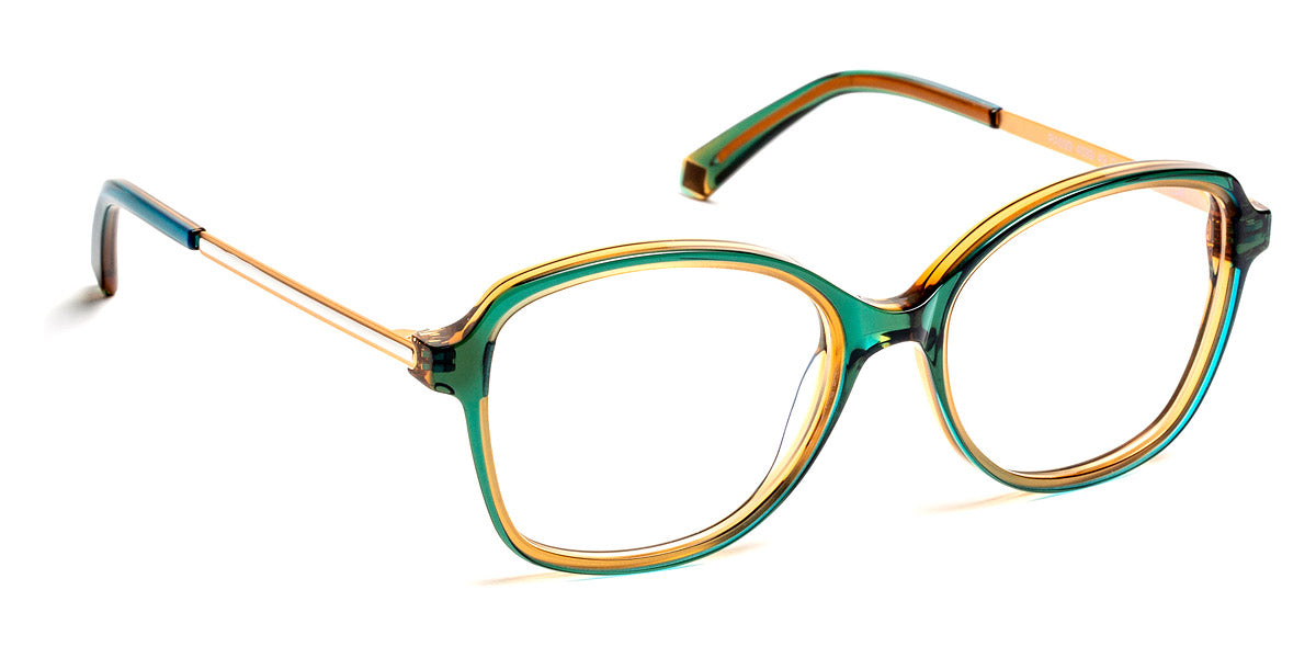 J.F. Rey® PA099 JFR PA099 4089 49 - 4089 Green/Satin Gold/White Eyeglasses