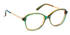 J.F. Rey® PA099 JFR PA099 4089 49 - 4089 Green/Satin Gold/White Eyeglasses