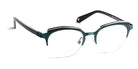 J.F. Rey® PM044 JFR PM044 4500 46 - 4500 Brushed Green/Black Eyeglasses