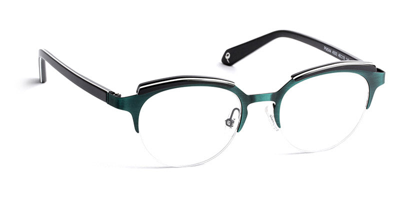 J.F. Rey® PM044 JFR PM044 4500 46 - 4500 Brushed Green/Black Eyeglasses