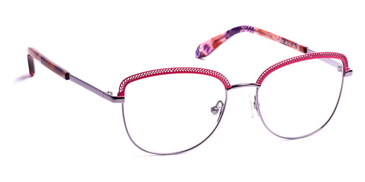 J.F. Rey® PM051 JFR PM051 8505 48 - 8505 Pink/Shiny Gunmetal Eyeglasses