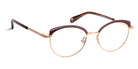 J.F. Rey® PM052 JFR PM052 9055 46 - 9055 Brown/Brushed Gold Eyeglasses
