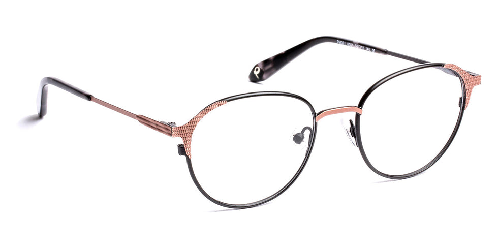J.F. Rey® PM061 JFR PM061 8001 50 - 8001 Black/Shiny Pink Gold Eyeglasses