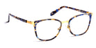 J.F. Rey® PM063 JFR PM063 7550 48 - 7550 Blue/Shiny Gold Eyeglasses