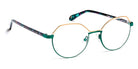 J.F. Rey® PM068 JFR PM068 5045 46 - 5045 Pink Gold/Satin Green Eyeglasses