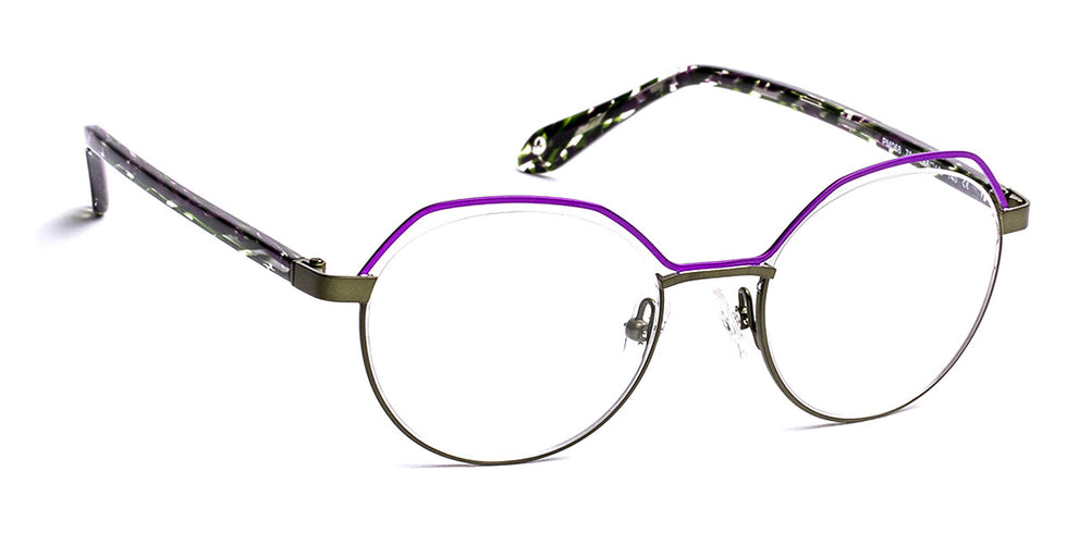J.F. Rey® PM068 JFR PM068 7040 46 - 7040 Khaki/Purple Eyeglasses