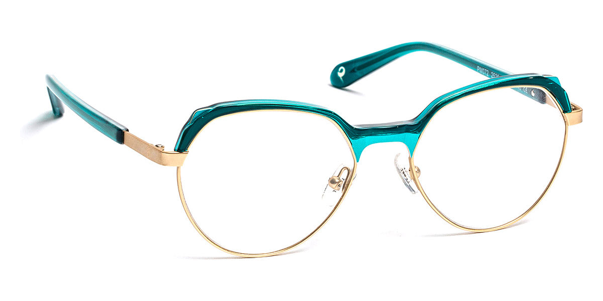 J.F. Rey® PM072 JFR PM072 2525 49 - 2525 Green/Turquoise/Satin Gold Eyeglasses