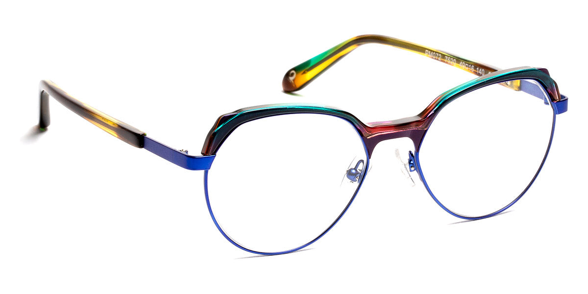 J.F. Rey® PM072 JFR PM072 7520 49 - 7520 Plum/Green/Navy Eyeglasses