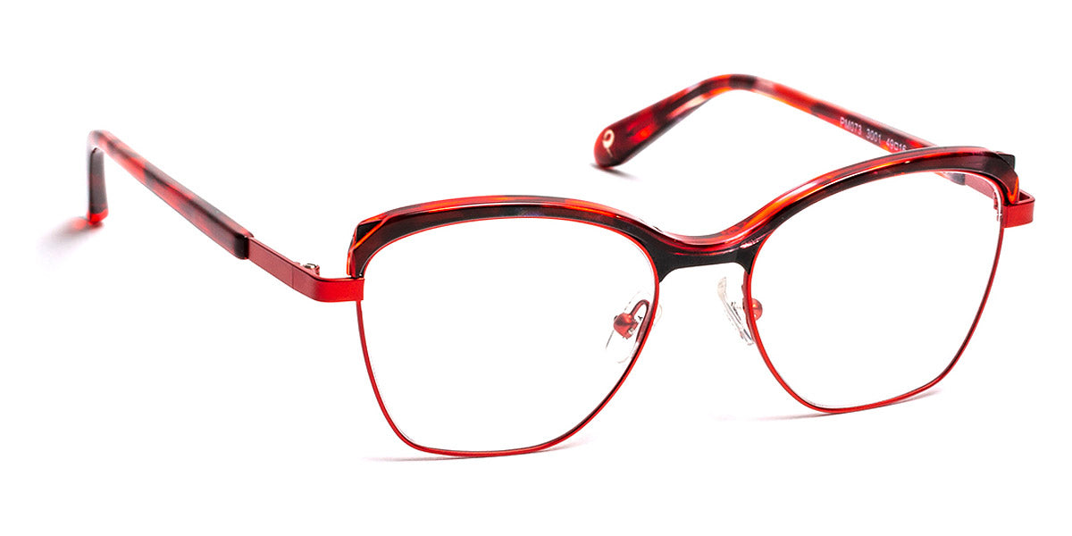 J.F. Rey® PM073 JFR PM073 3001 49 - 3001 Demi Red/Black/Red Eyeglasses