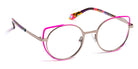 J.F. Rey® PM075 JFR PM075 0980 47 - 0980 Shiny Dark Gunmetal/Neon Purple Eyeglasses