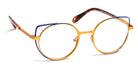 J.F. Rey® PM075 JFR PM075 5029 47 - 5029 Satin Gold Matte Blue Eyeglasses