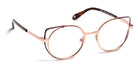 J.F. Rey® PM075 JFR PM075 5575 47 - 5575 Shiny Pink Gold/Satin Plum Eyeglasses