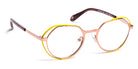 J.F. Rey® PM076 JFR PM076 5551 47 - 5551 Shiny Pink Gold/Neon Yellow Eyeglasses
