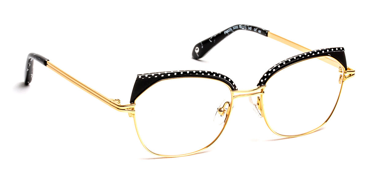 J.F. Rey® PM078 JFR PM078 5000 48 - 5000 Shiny Gold/Matte Black Eyeglasses