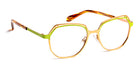 J.F. Rey® PM079 JFR PM079 5040 48 - 5040 Satin Gold/Green Eyeglasses