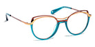 J.F. Rey® PM082 JFR PM082 2590 47 - 2590 Lagon Blue/Brown/Pink Gold Eyeglasses
