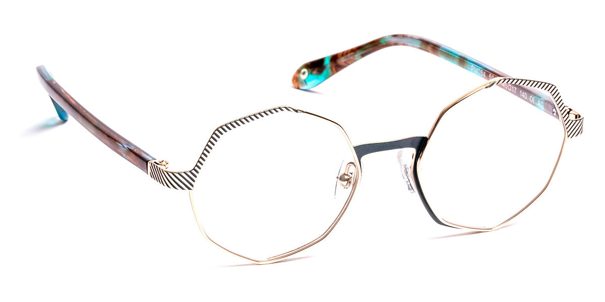 J.F. Rey® PM084 JFR PM084 5045 45 - 5045 Gold/Green Blue Eyeglasses