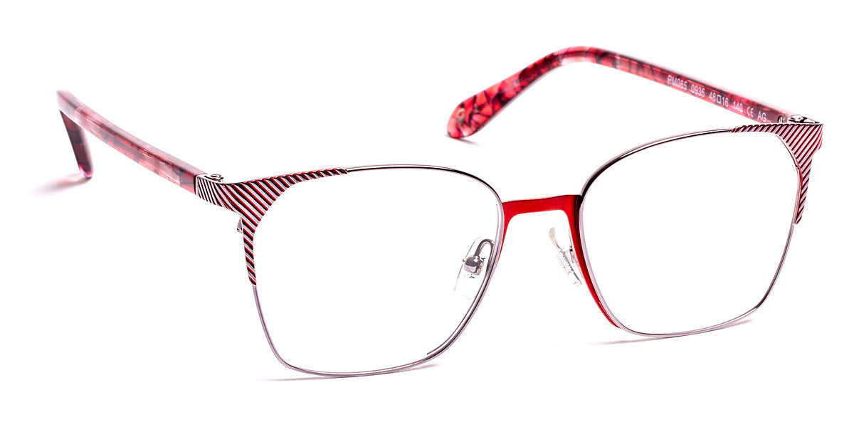 J.F. Rey® PM085 JFR PM085 0935 48 - 0935 Gunmetal/Raspberry Eyeglasses