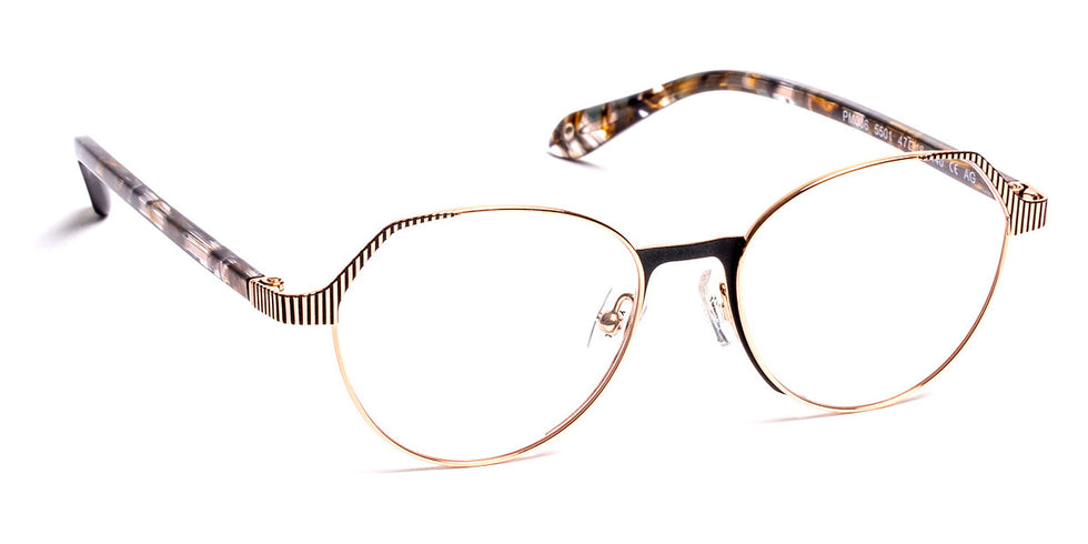 J.F. Rey® PM086 JFR PM086 5501 47 - 5501 Or Rose/Matte Black Eyeglasses