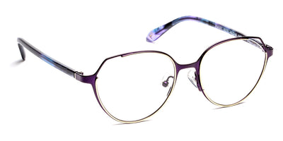 J.F. Rey® PM087 JFR PM087 5079 48 - 5079 Shiny Gold/Satin Plum Eyeglasses