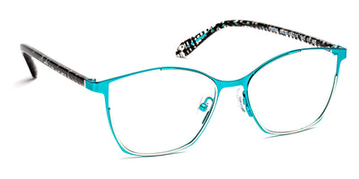 J.F. Rey® PM089 JFR PM089 0125 49 - 0125 Shiny Silver/Satin Turquoise Eyeglasses