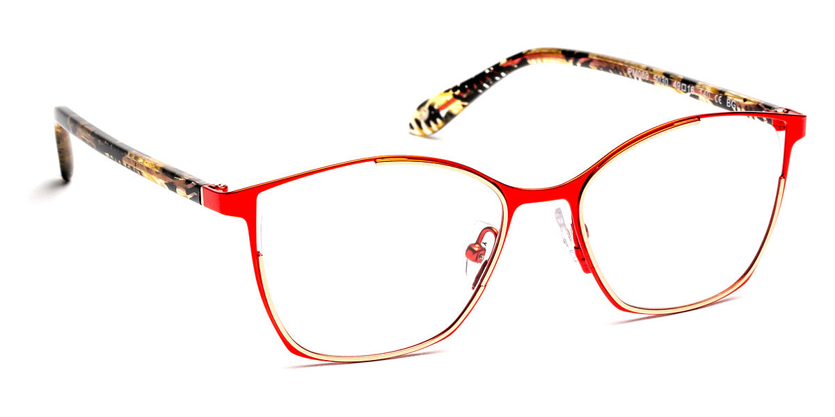 J.F. Rey® PM089 JFR PM089 5030 49 - 5030 Shiny Pink Gold/Satin Red Eyeglasses