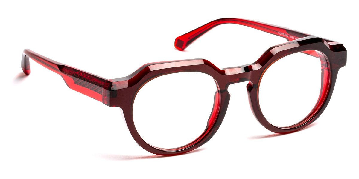 J.F. Rey® Portland JFR Portland 9030 49 - 9030 Demi Red/Red Transparent Eyeglasses