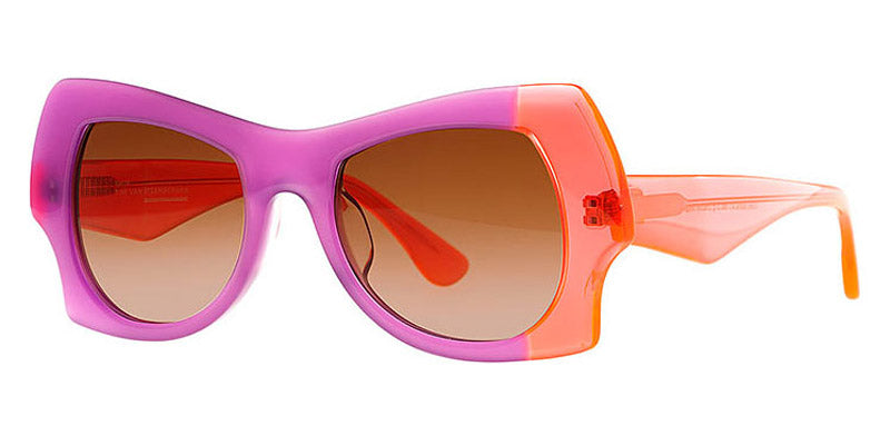 Theo® Kara TH KARA 21 - Coral / Purple / Transparent Orange Sunglasses