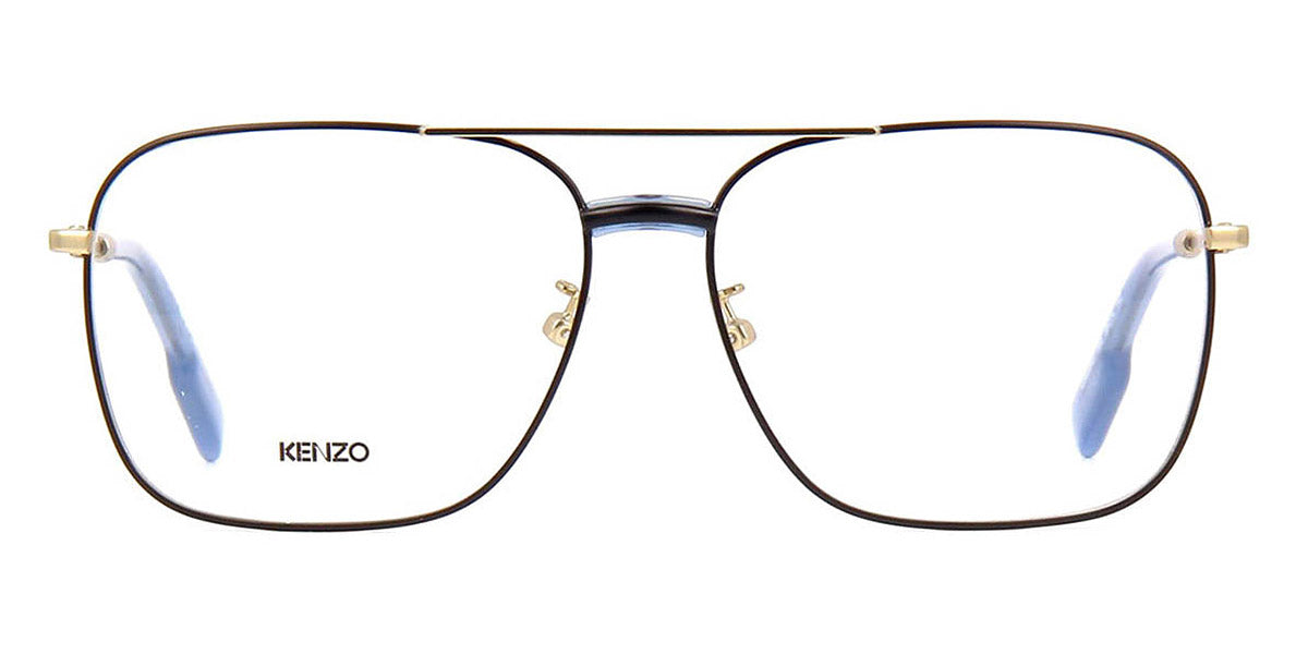 Kenzo® kz50009u Eyeglasses - Black with Matte Gold and Cobalt Crystal