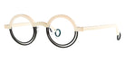 Theo® Kicker TH KICKER 003 42 - Cappucino White+Black Matte Eyeglasses