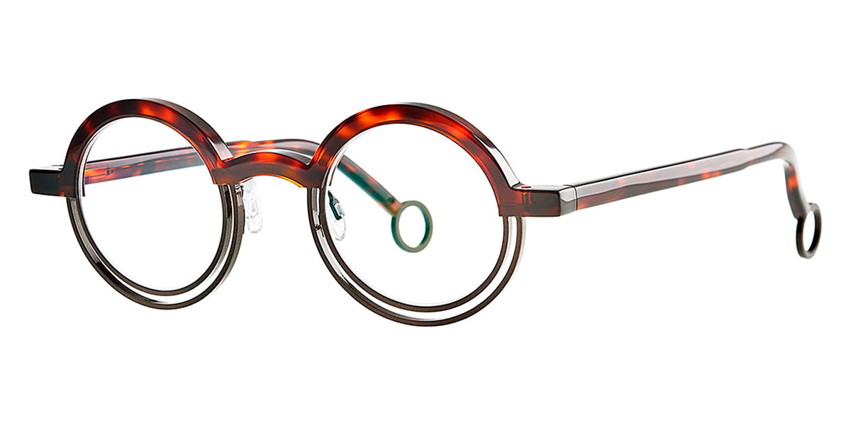 Theo® Kicker TH KICKER 005 42 - Brown/Red+Citrus Black Eyeglasses