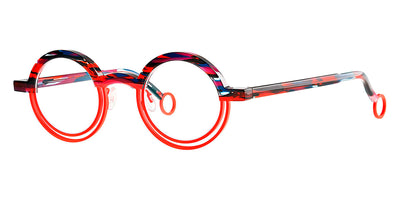 Theo® Kicker TH KICKER 013 42 - Blue/Red Ecail+Fluo Red Eyeglasses