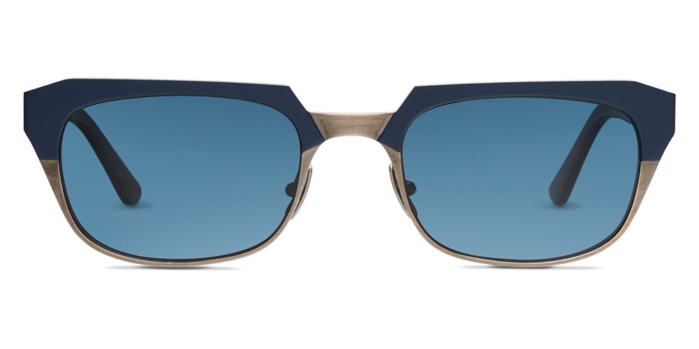 SALT.® KNOX SAL KNOX 003 55 - Indigo Blue Antique Silver/CR39 Denim Lens Sunglasses