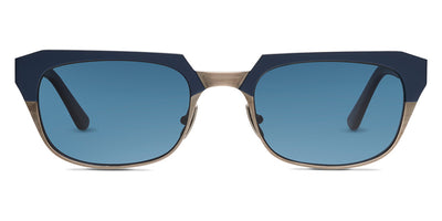 SALT.® KNOX SAL KNOX 003 55 - Indigo Blue Antique Silver/CR39 Denim Lens Sunglasses