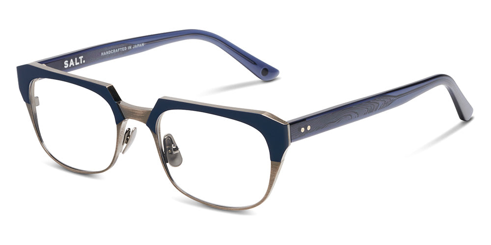 SALT.® KNOX RX SAL KNOX RX 002 55 - Indigo Blue Antique Silver Eyeglasses