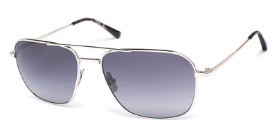 SALT.® LELAND SAL LELAND 003 58 - Traditional Silver/Polarized CR39 Grey Gradient Lens Sunglasses
