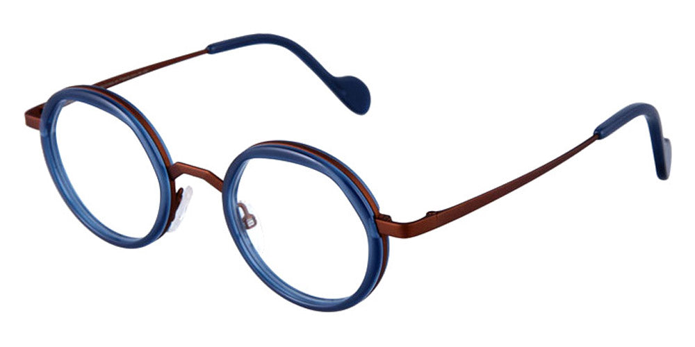 NaoNed® Leoz NAO Leoz 45BMO 44 - Opal Navy Blue / Matte Chestnut Brown Eyeglasses