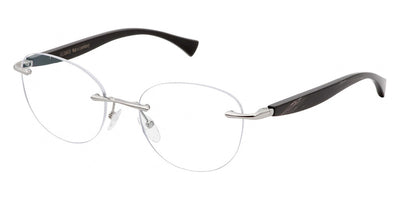 Gold & Wood® LUNA G&W LUNA 09 50 - 09 - Shiny Ruthenium/Black Marbled Horn Eyeglasses