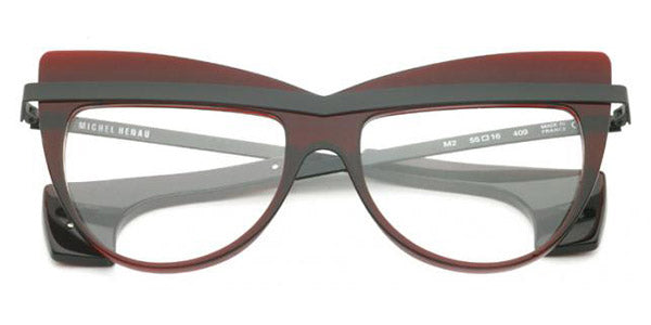 Henau® M 2 H M 2 409 55 - Burgundy Transparent/Black 409 Eyeglasses